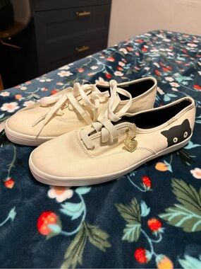NEW no box Keds x Taylor Swift “Sneaky Cat” Cream Canvas Sneakers - Size 10 Rare